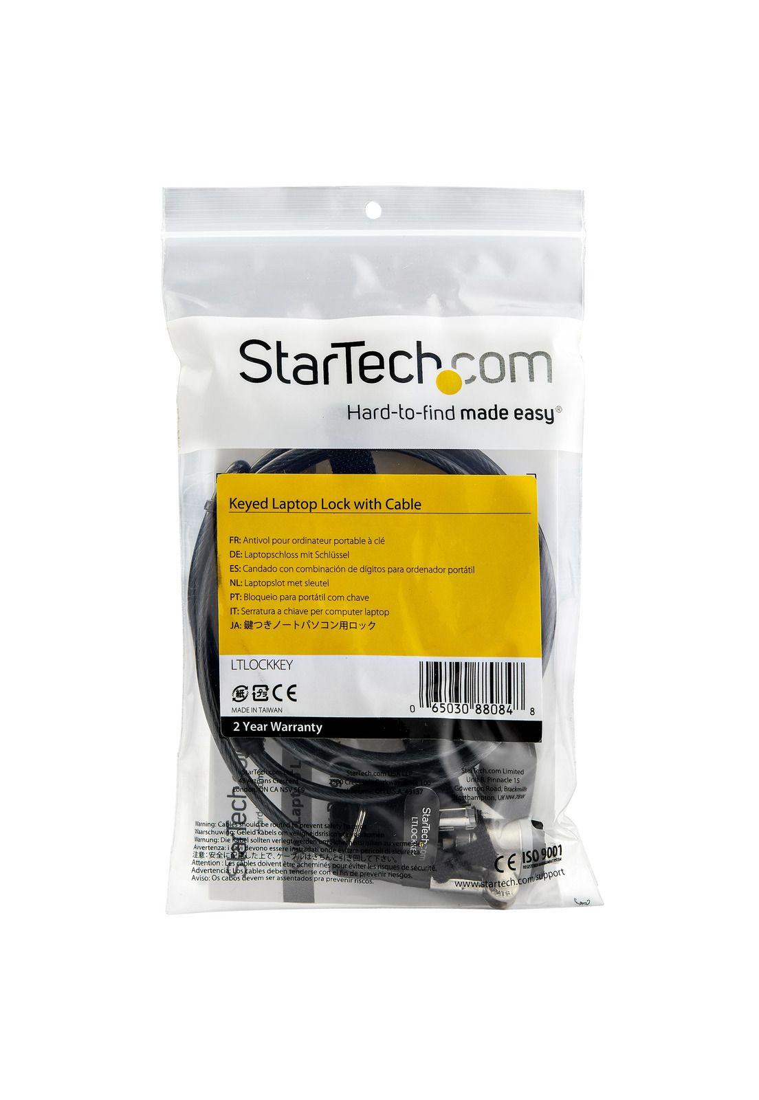 Cable de Seguridad StarTech 2 mt Llave K-Slot Ranura Nano-0