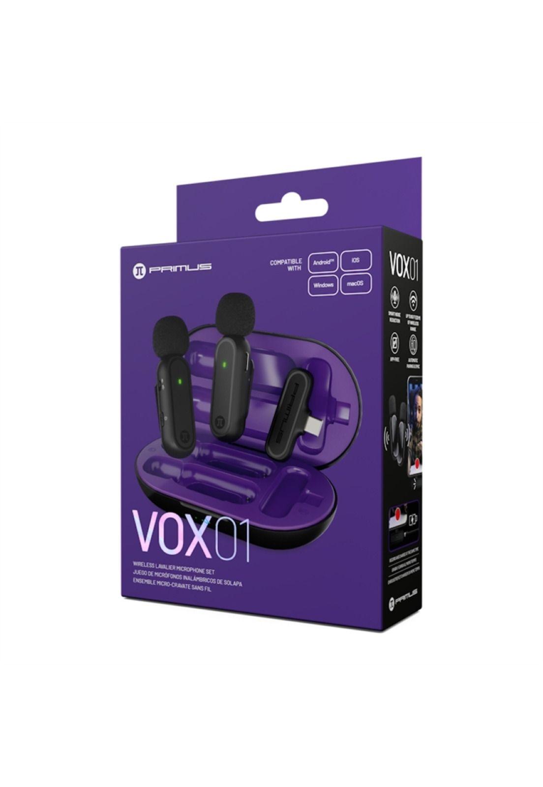 Set de Micrófonos de Solapa Primus VOX01 Wireless USB-C-2