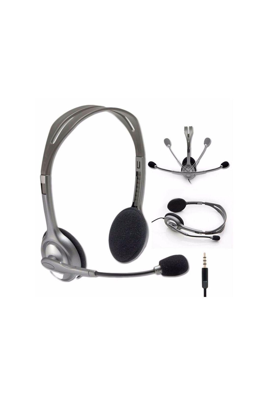 Audífonos Logitech H111 Micrófono  Jack 3.5 mm Gris-3