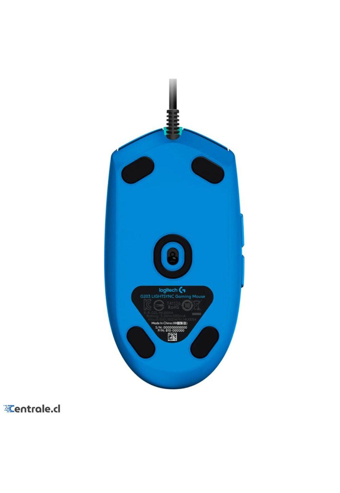 Mouse Gamer Logitech G203 LIGHTSYNC 8.000dpi RGB Azul-3