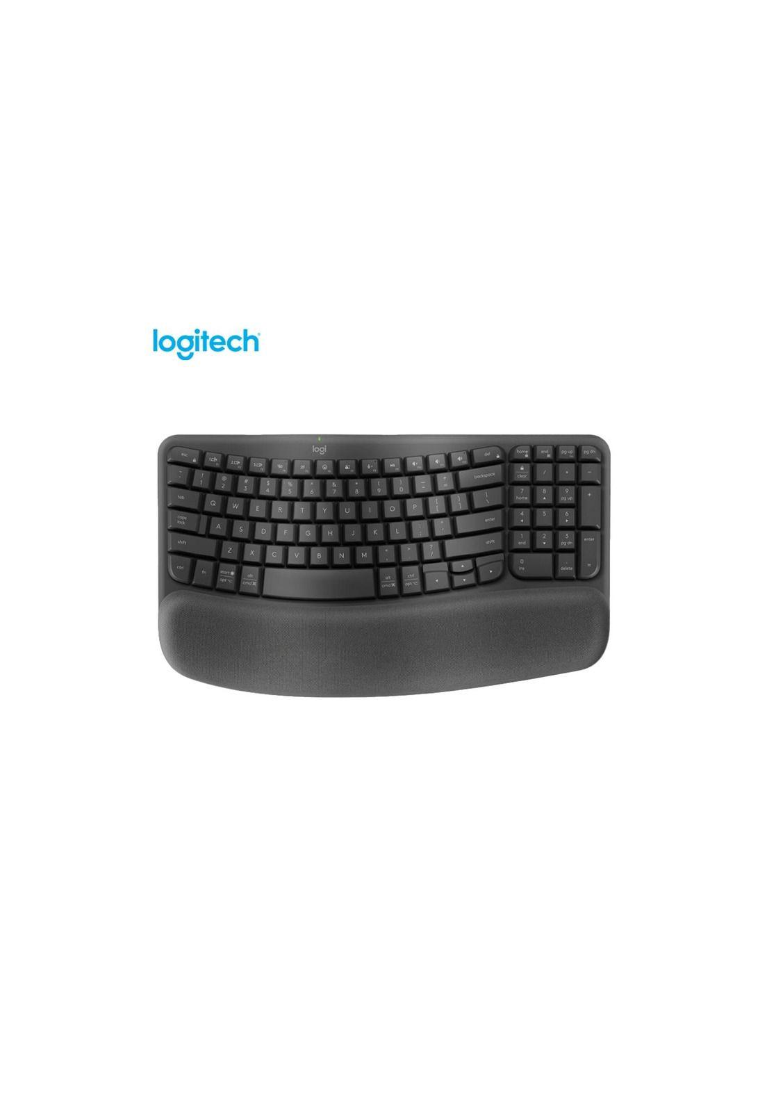 Teclado Logitech WAVE KEYS Ergonómico Inalámbrico Grafito-0
