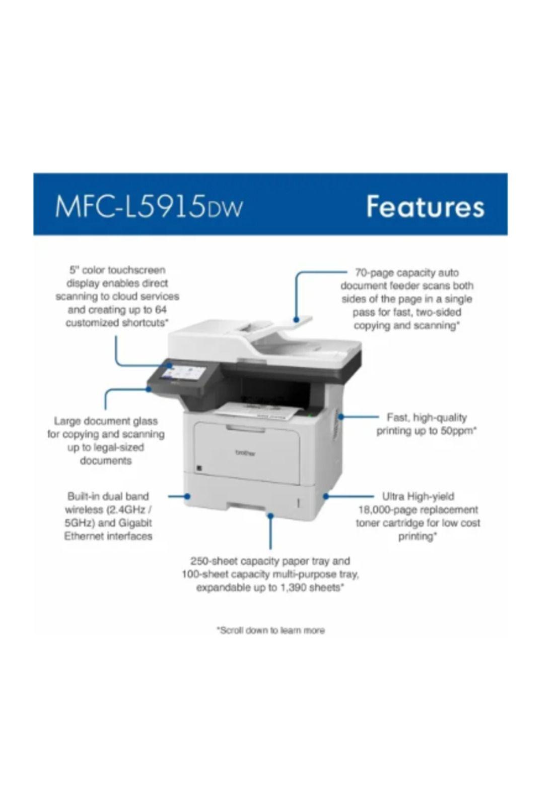 Impresora Wifi  Laser Multifuncional MFC-L5915DW - Brother-3