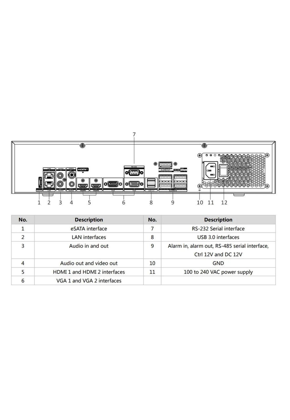 NVR Hikvision de 64ch RAID 4k H.265+HDMI/ VGA Ethernet 2U-2