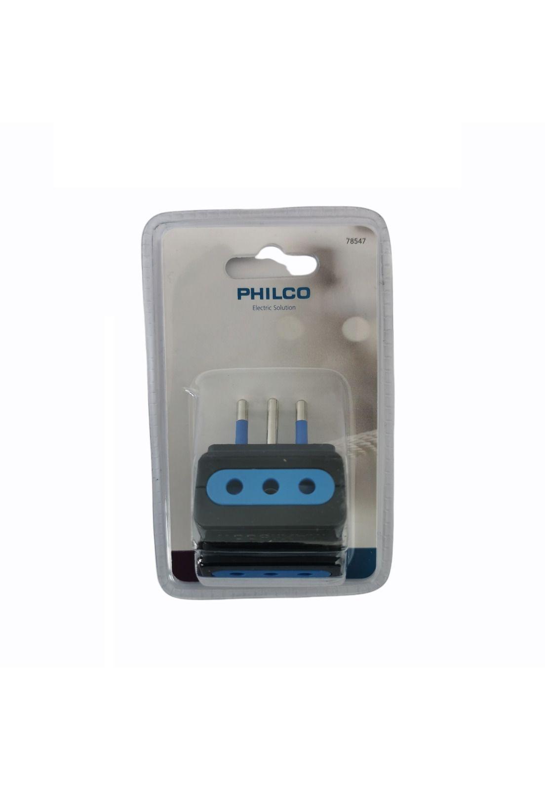 Enchufe Adaptador Triple Negro Philco PHILCO-2