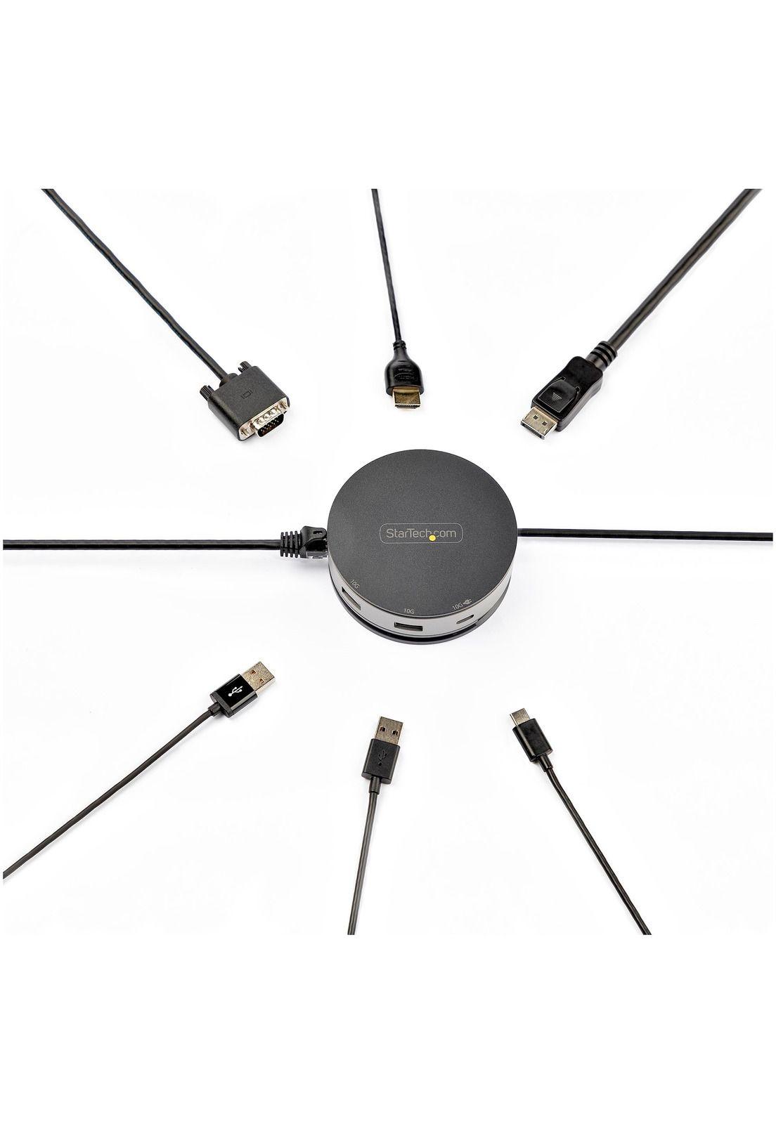 Adaptador Startech Multipuerto USB-C HDMI DP VGA USB-3