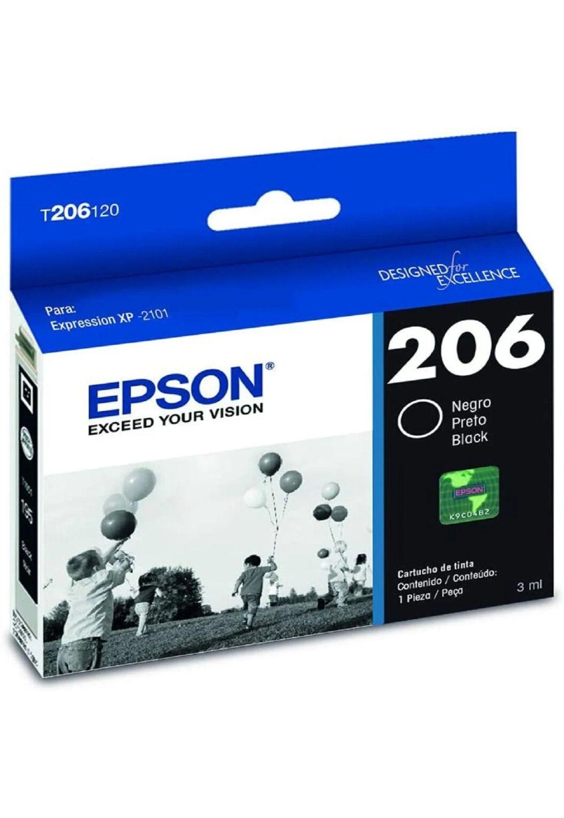 Cartucho de Tinta Epson Modelo 206 Color Negro Original-2