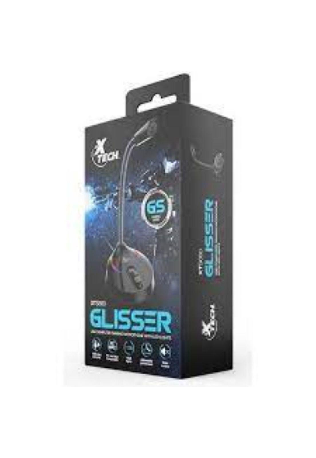 Micrófono Gamer XTech Glisser con Luces LED USB Negro-2