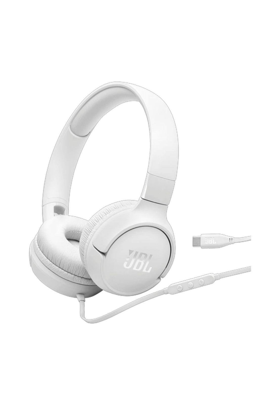 Audífonos JBL Tune 520C Wired USB-C Blanco-2