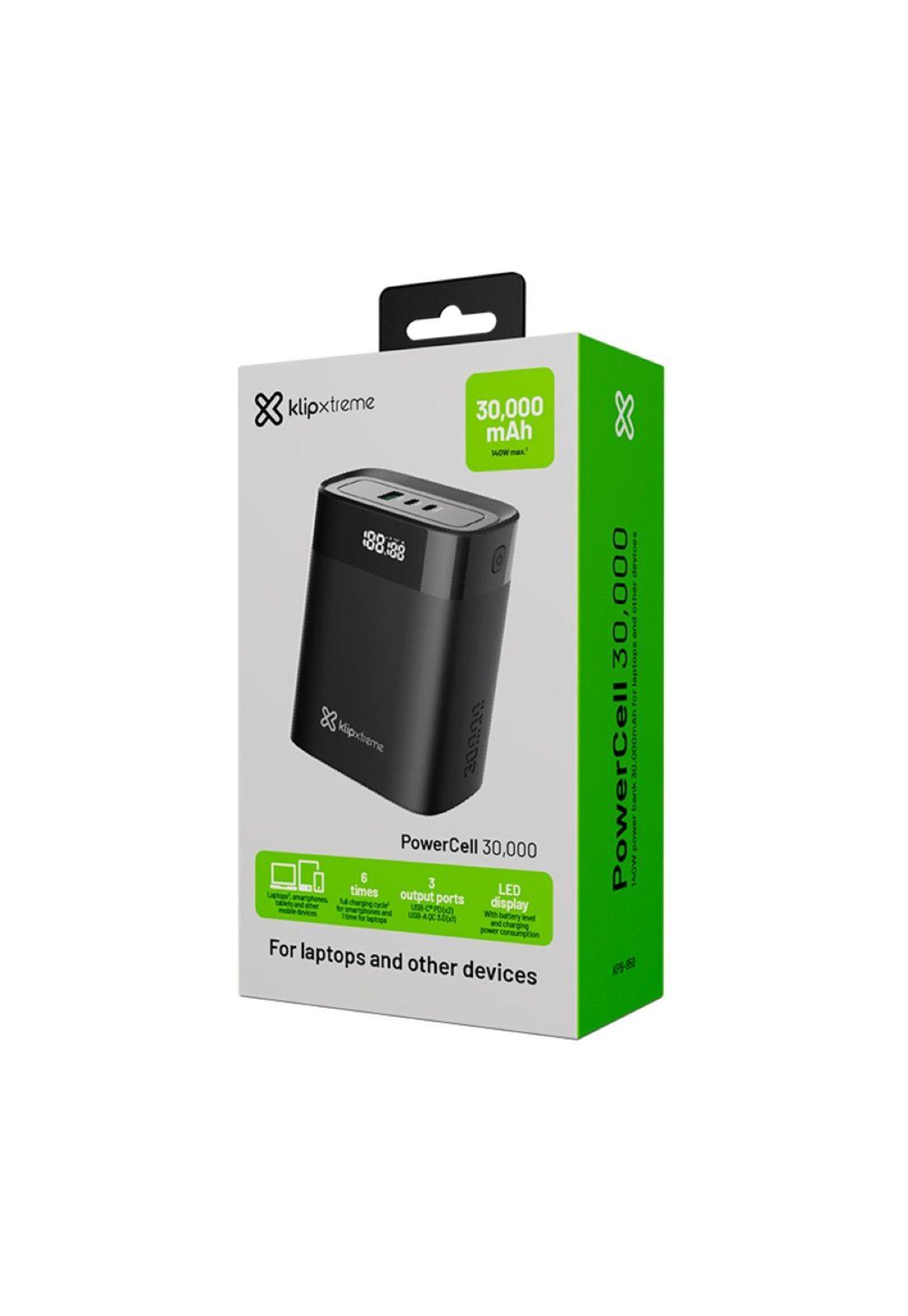 Power Bank Klipxtreme 140W 30,000mAh 2xUSB-C + USB-A-2