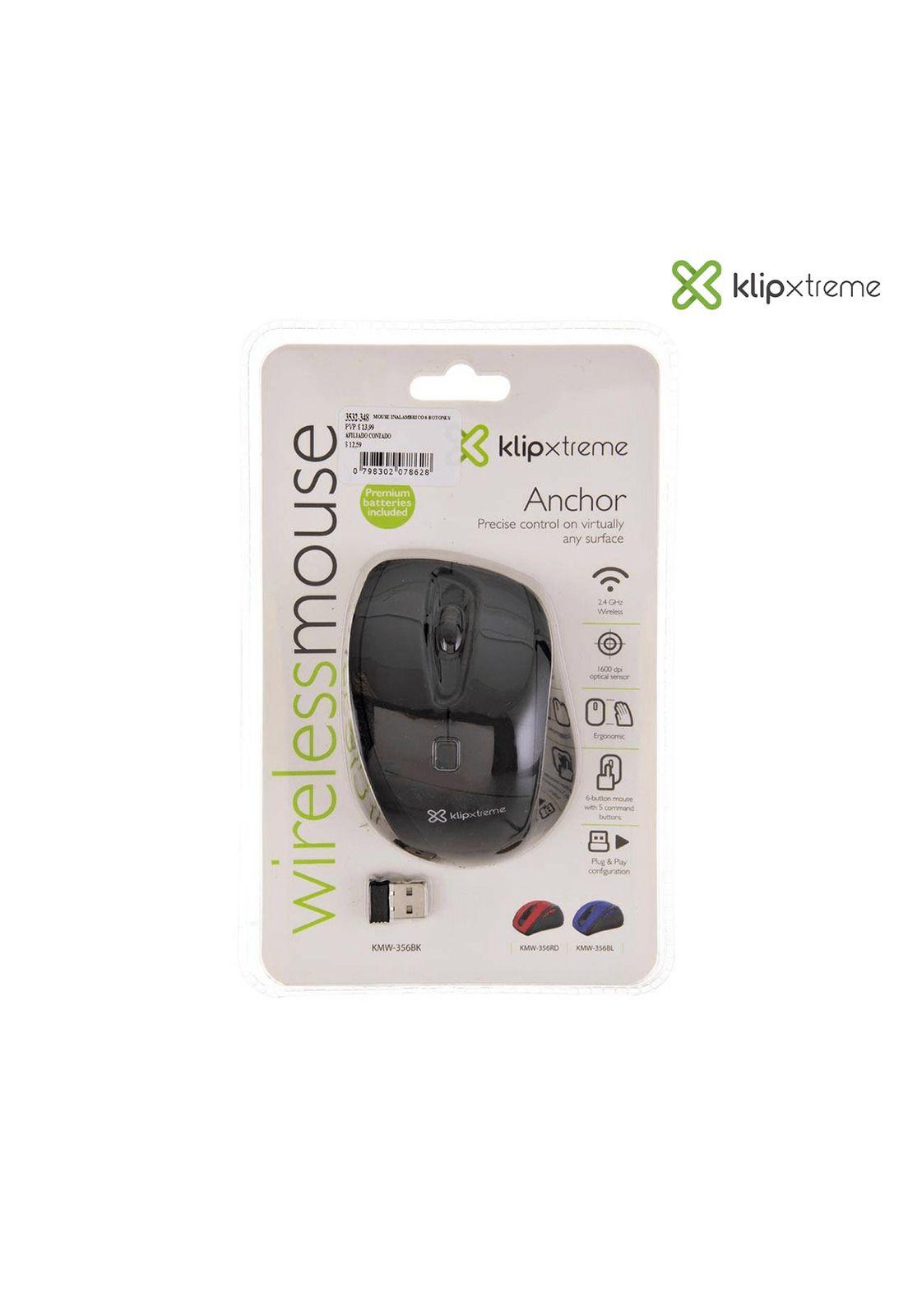 Klip Xtreme Vector Mouse Óptico Inalámbrico Negro-1