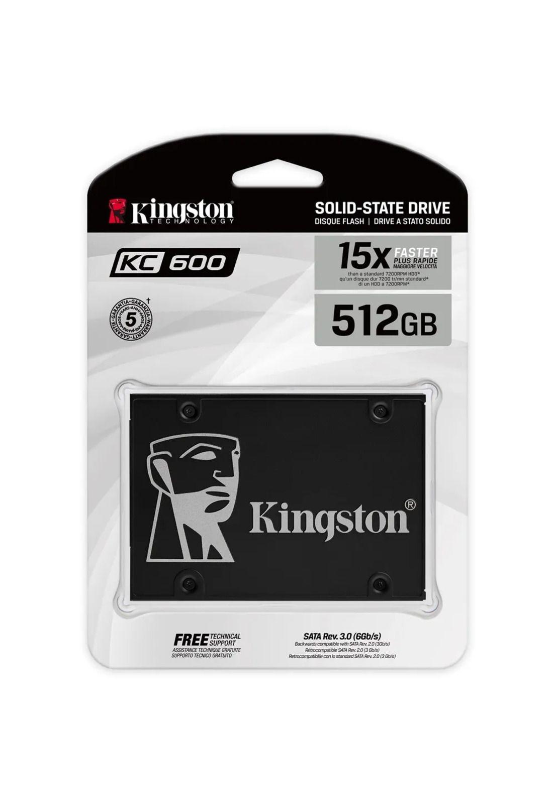 SSD Kingston KC600 512GB 2.5" SATA NAND TLC 3D-2