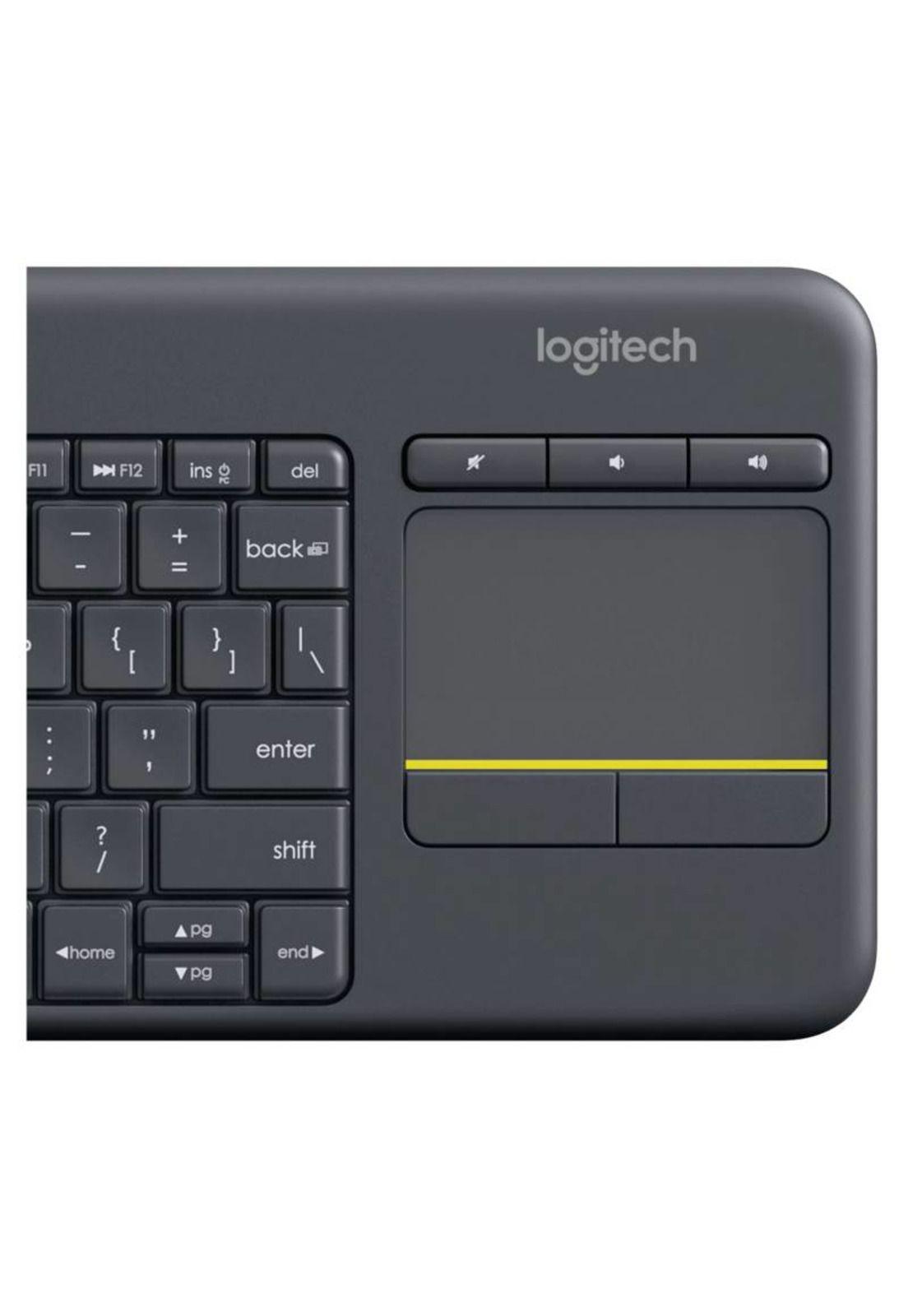 Teclado Inalámbrico Logitech K400 plus con touchpad Negro-2
