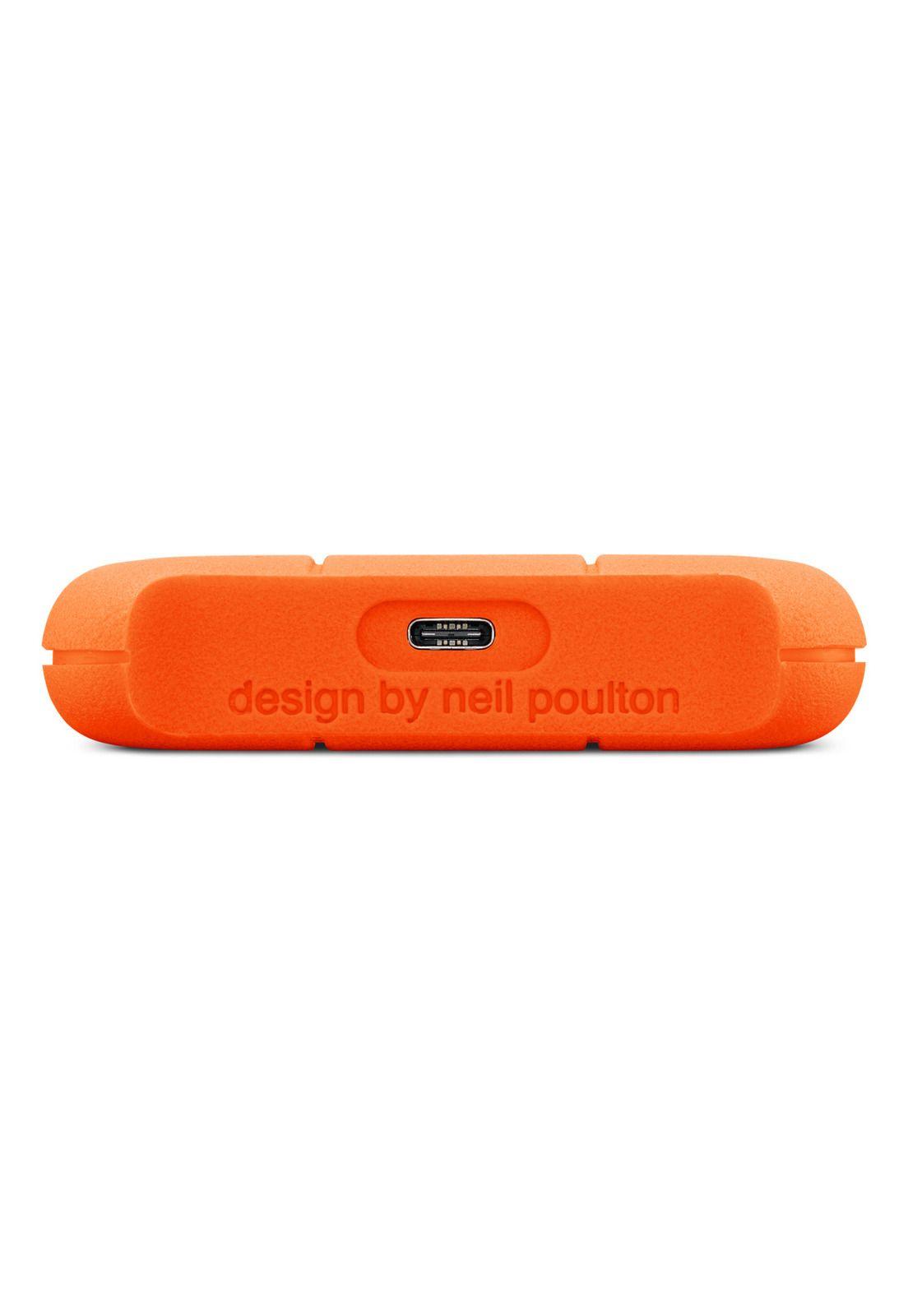 Disco Portátil LaCie Rugged de 4TB USB-C Naranja-3