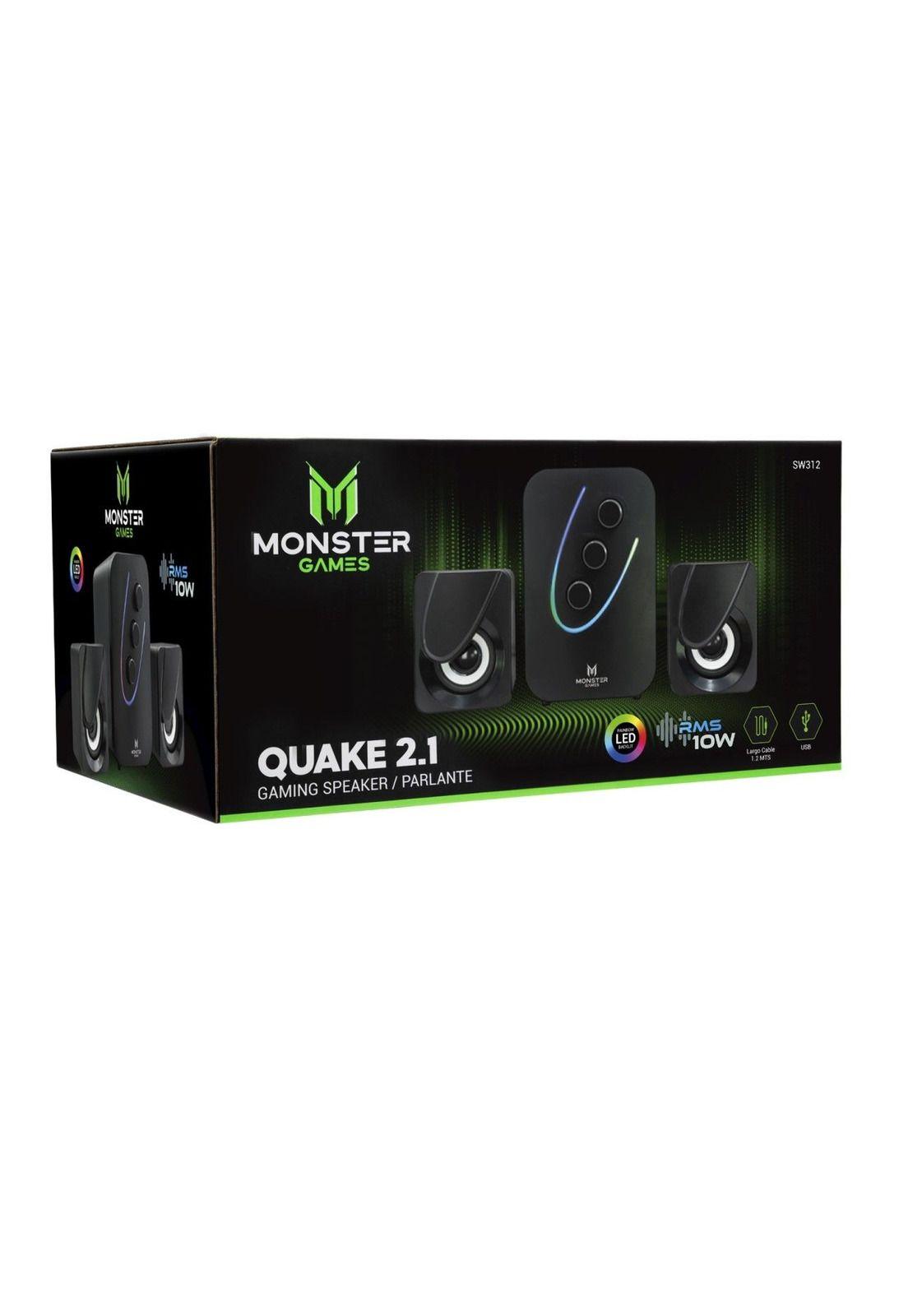 Subwoofer Monster Games Quake 2.1 retroiluminacion LED-4