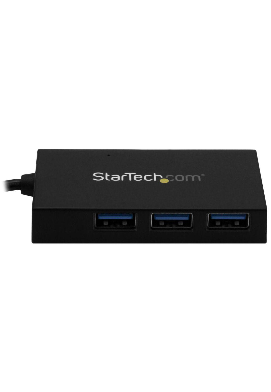 Hub Startech USB 3.0 4 Puertos USB-A y 1 Puerto USB-C Negro-1
