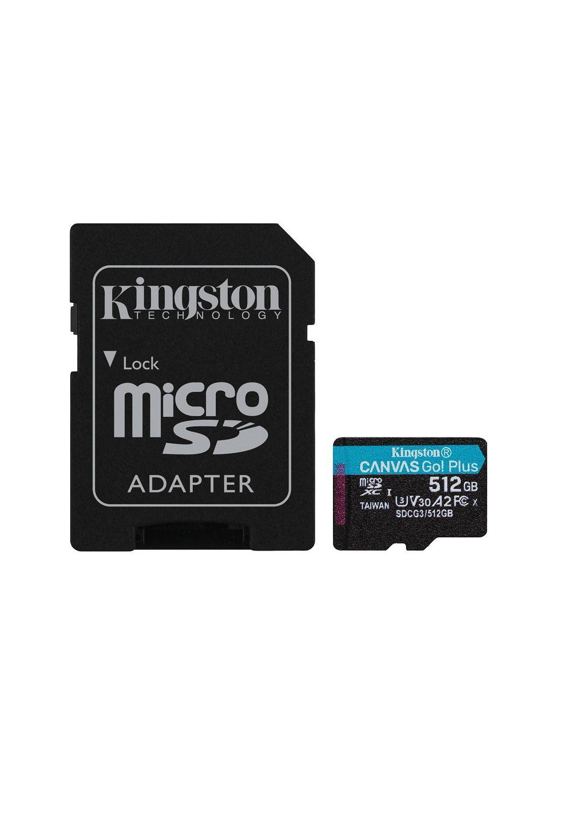 Tarjeta MicroSD Kingston Canvas Go! Plus 512GB Adaptador SD-2