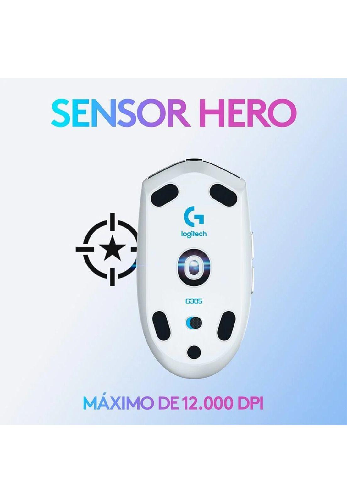 Mouse Gamer Logitech G305 Lightspeed 12.000dpi Blanco-2