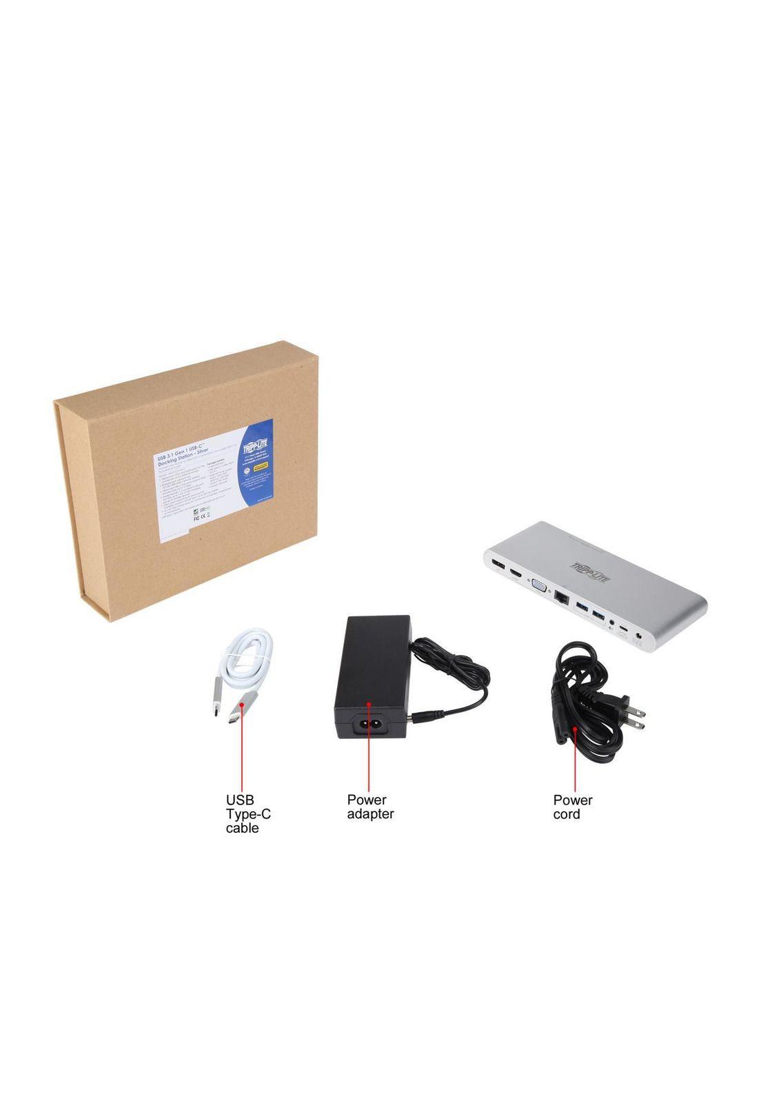 Tripp-Lite DOCK4 USB C Ultra HD 4K D-Port HDMI VGA USB A/C-3