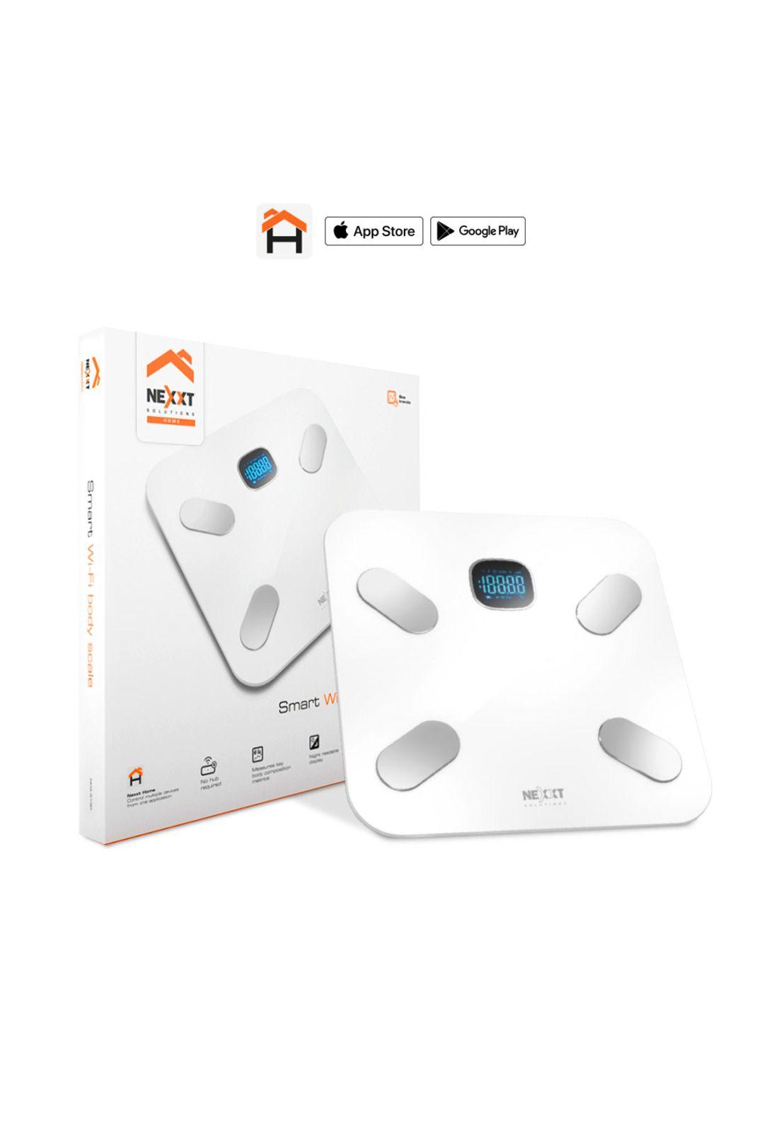 Pesa Inteligente Nexxt NHA-S130 hasta 180Kg Wi-Fi Blanco-2