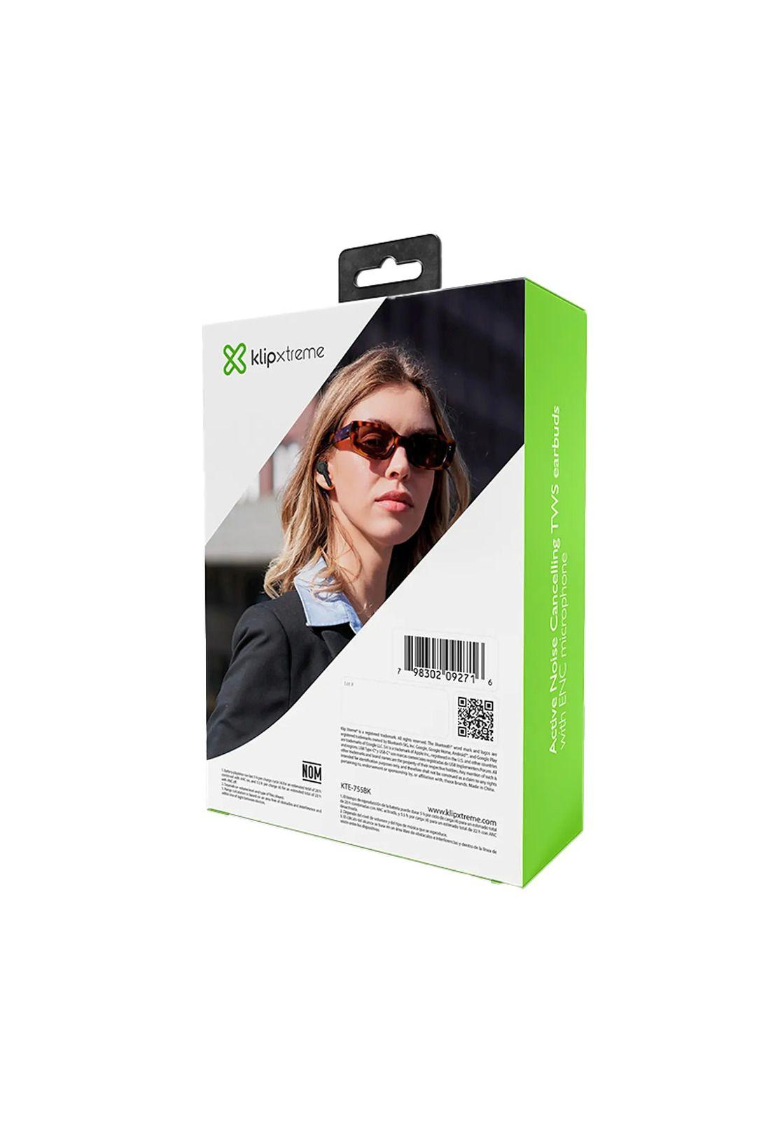 Audífonos In Ear Klipxtreme EdgeBuds TWS ANC ENC USB-C Gris-2