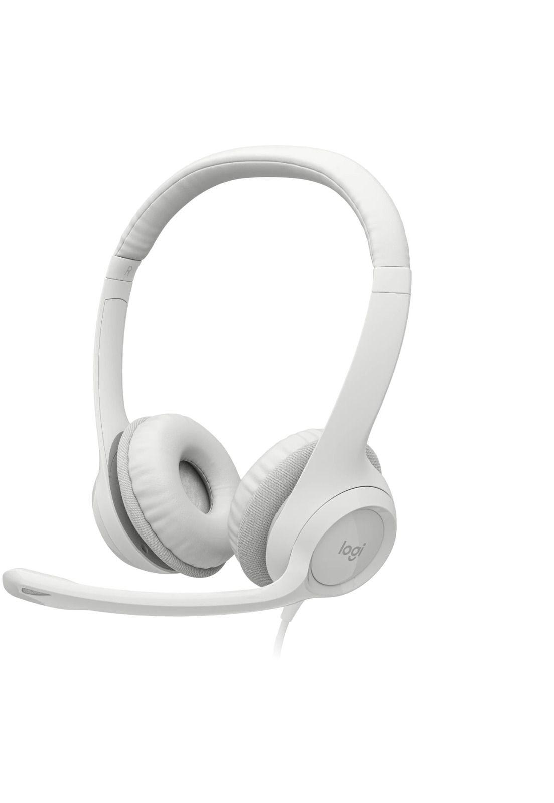 Audifono Con Micrófono Usb Logitech H390 Blanco-2