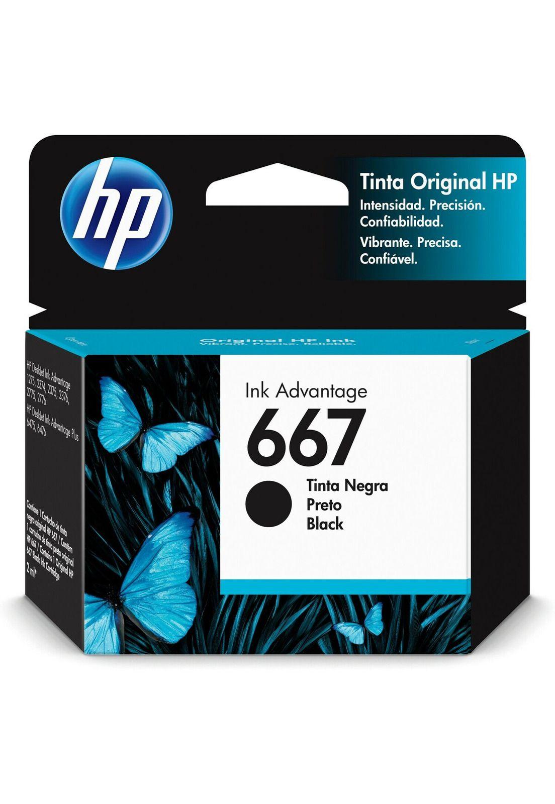 Cartucho de Tinta Original HP 667 120 páginas Negro-0