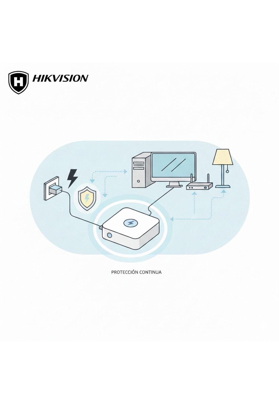 UPS Hikvision 600VA 360W para PC Router DVR NVR DS-UPS600-2