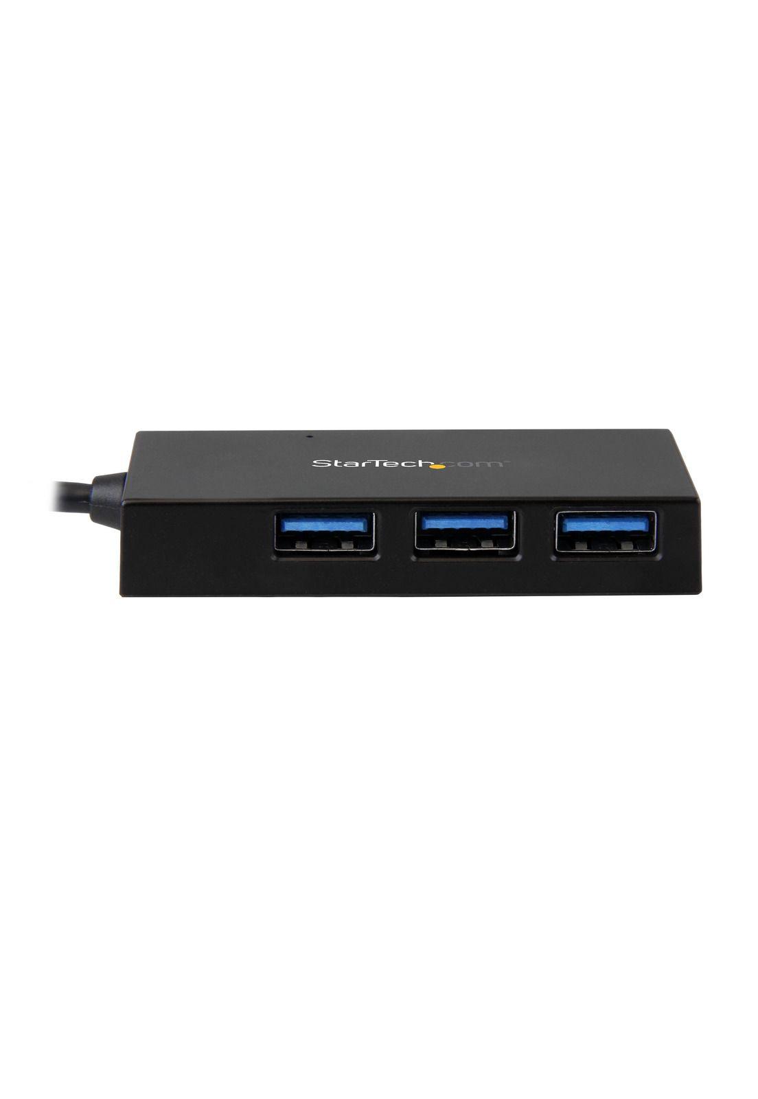 Hub Startech USB 3.0 USB-C a 1x USB-C 3x USB-A Negro-0