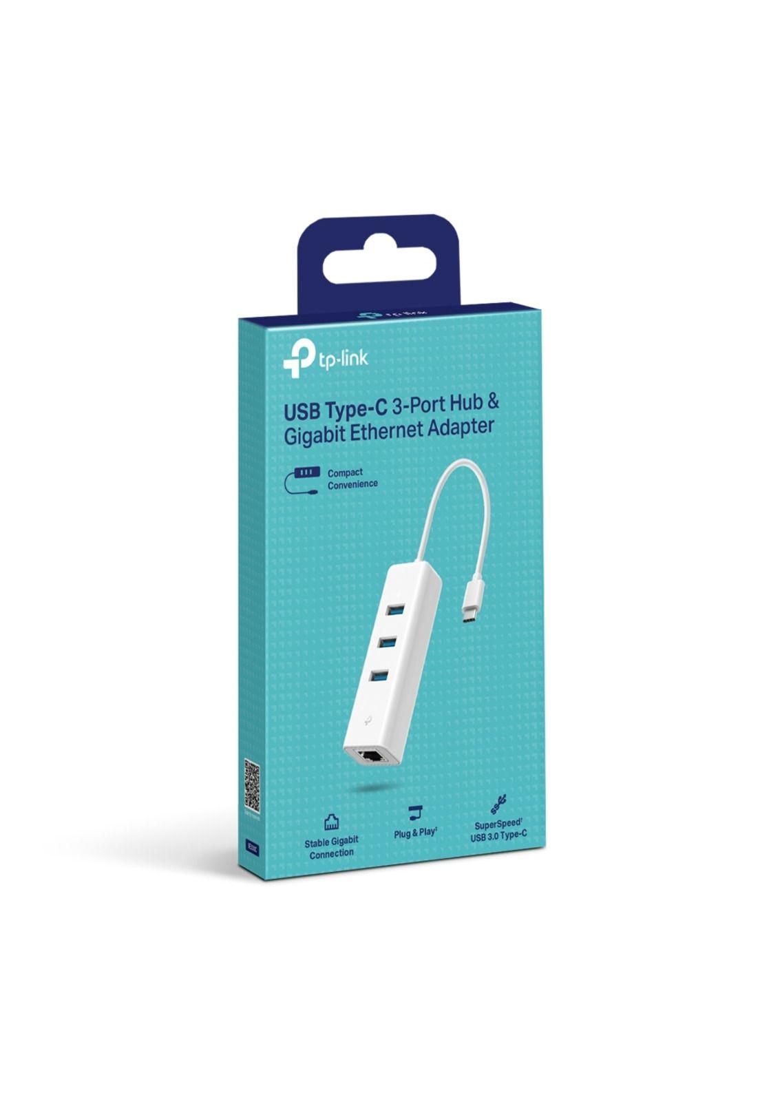Adaptador TP-Link USB-C 3 Port Hub y Gigabit Ethernet-2