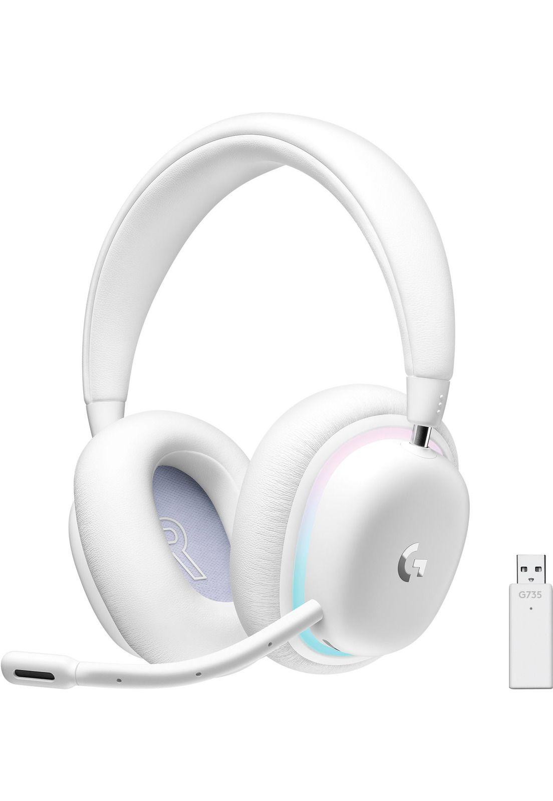 Audífonos Gamer Logitech G735 RGB LightSpeed BT Blanco-0