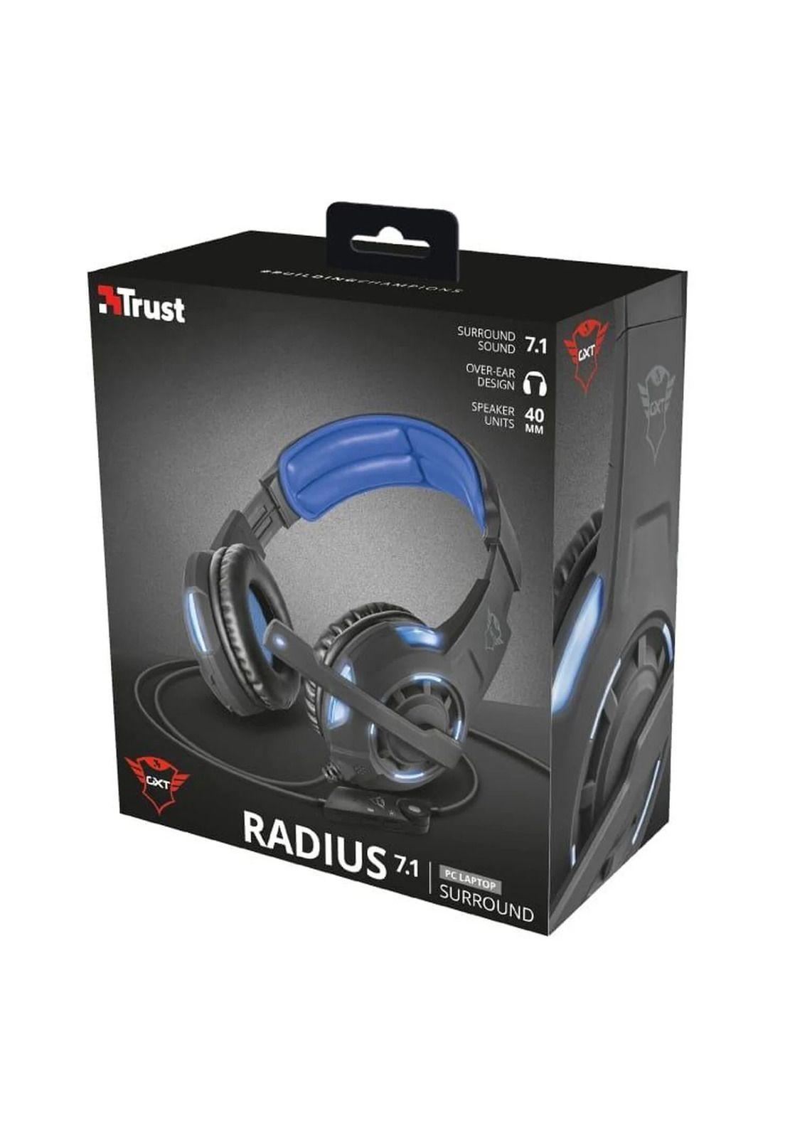 Audífonos Gaming Radius 7.1 Surround Gxt 350 Trust Para PC-1