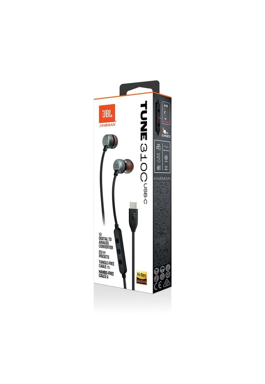 Audífonos JBL Tune 310C In-Ear Wired USB-C Negro-2