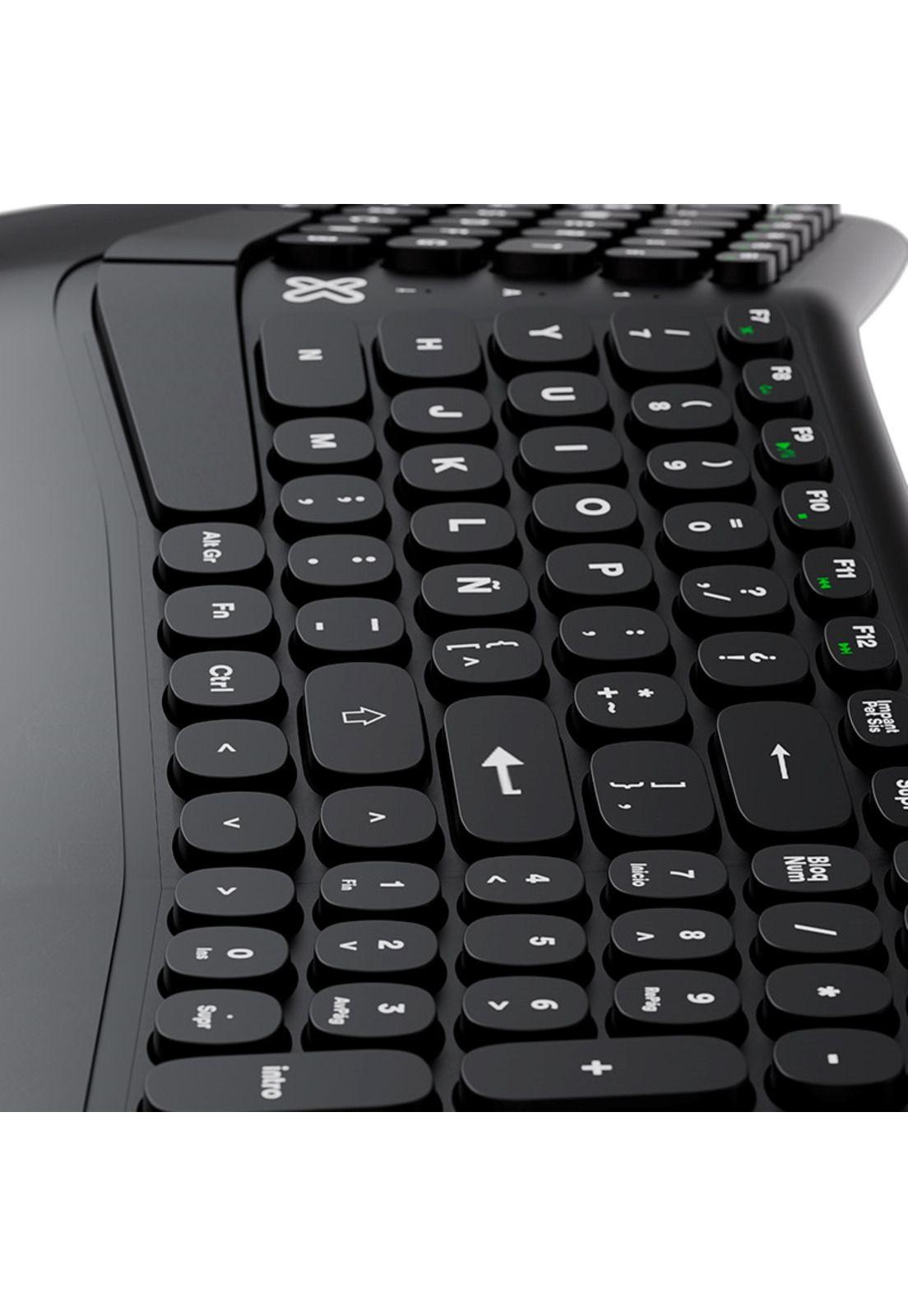 Teclado Ergonómico KlipXtreme Evolve Wired USB-2