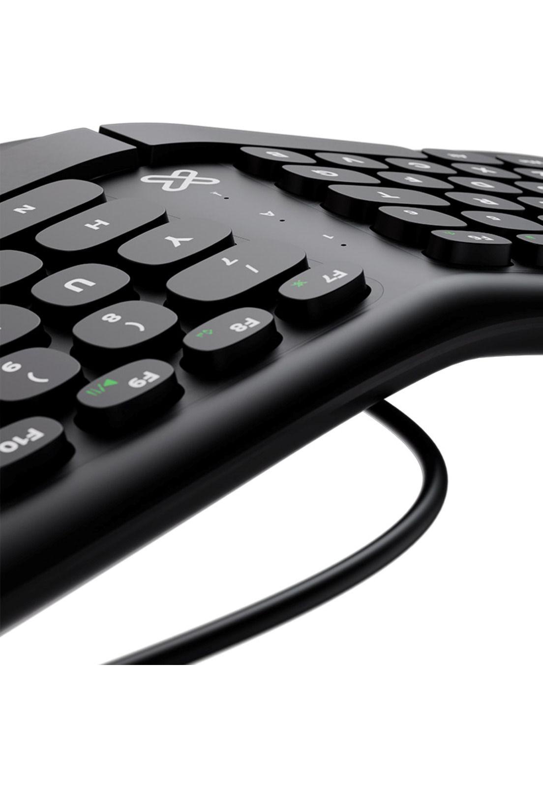 Teclado Ergonómico KlipXtreme Evolve Wired USB-4