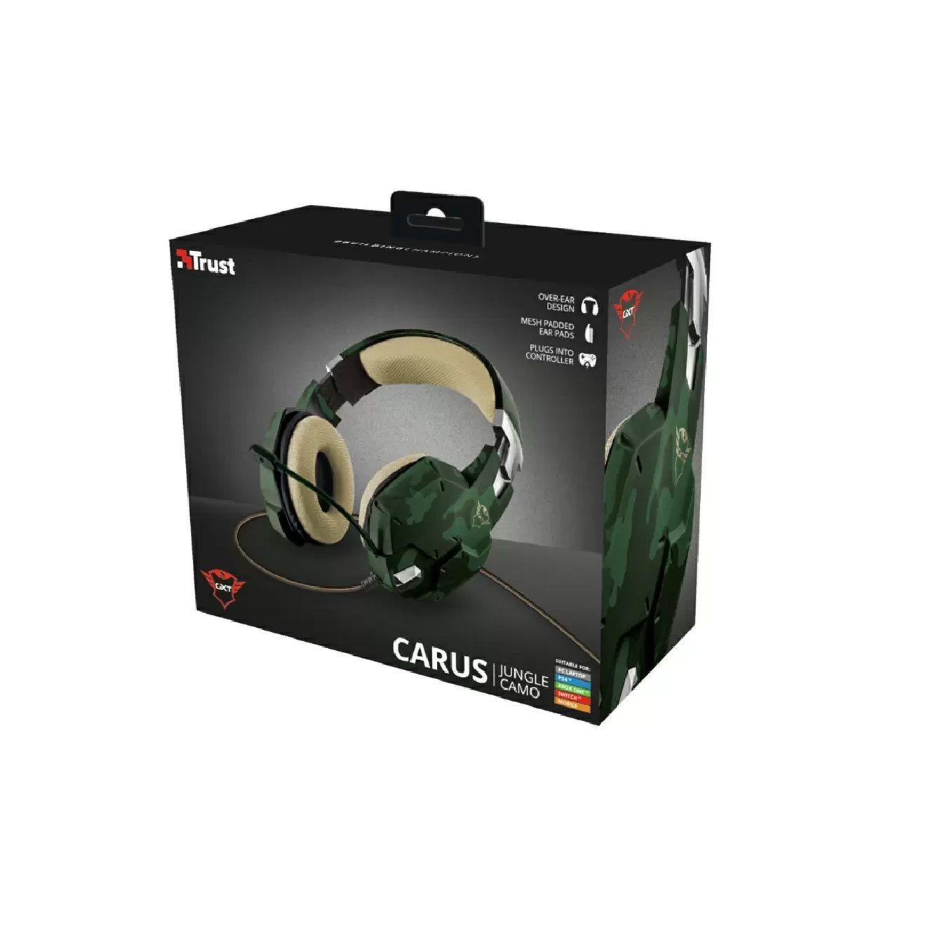 Audifonos Gamer Trust Carus Camo Verdes GXT 322C Pc Consola-1
