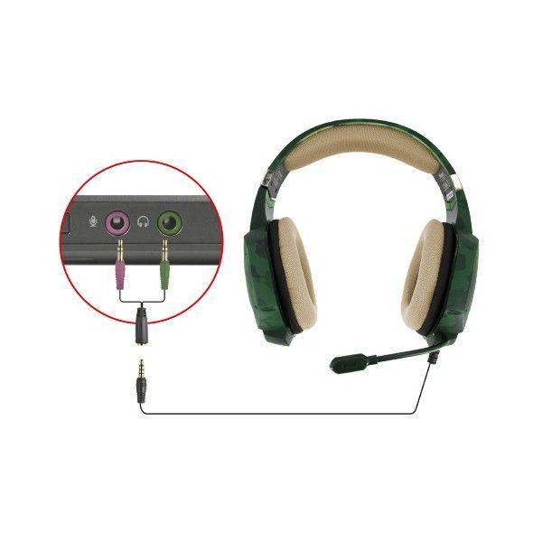 Audifonos Gamer Trust Carus Camo Verdes GXT 322C Pc Consola-2