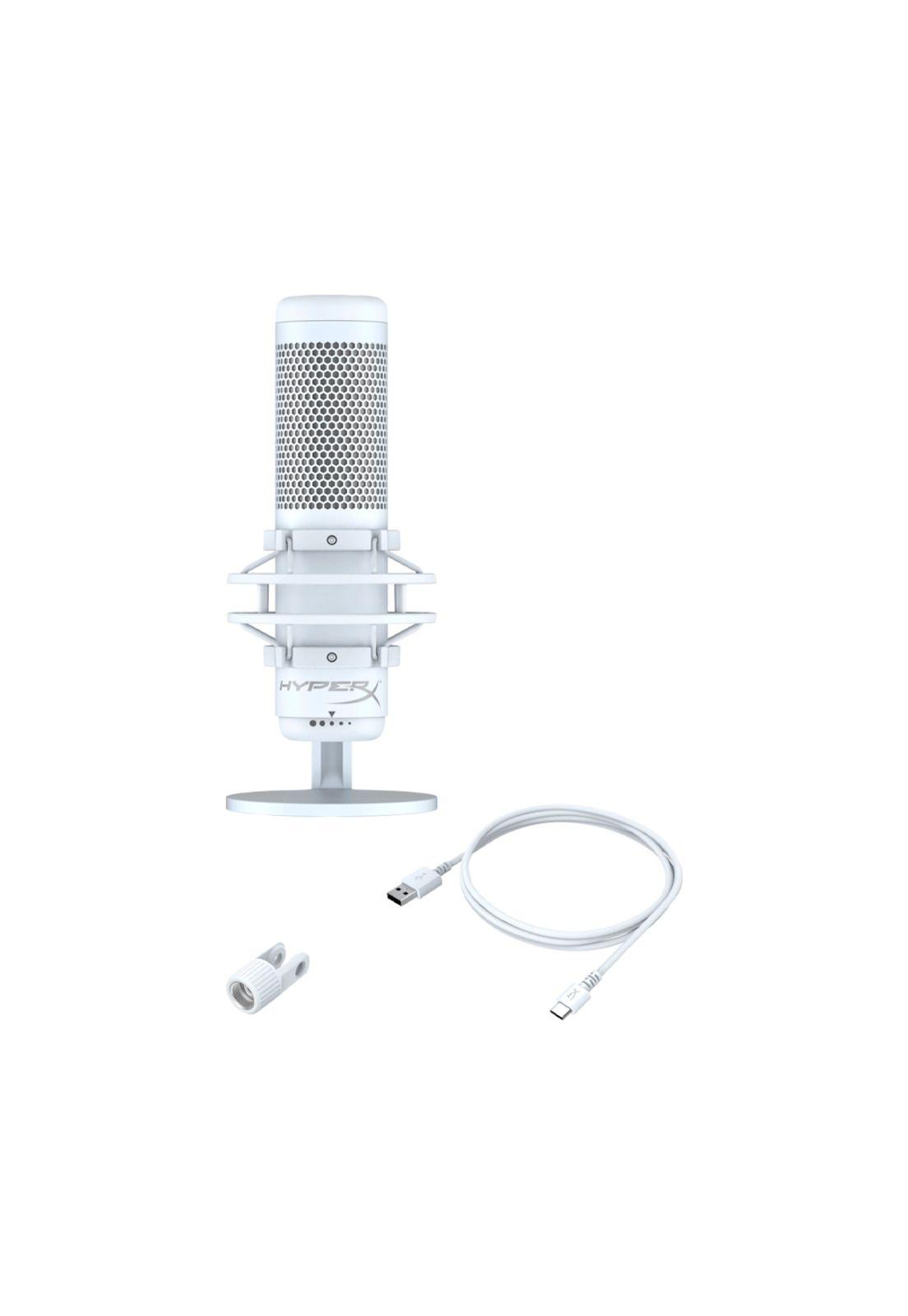 Micrófono HyperX QuadCast S condensador multipatrón Blanco-1