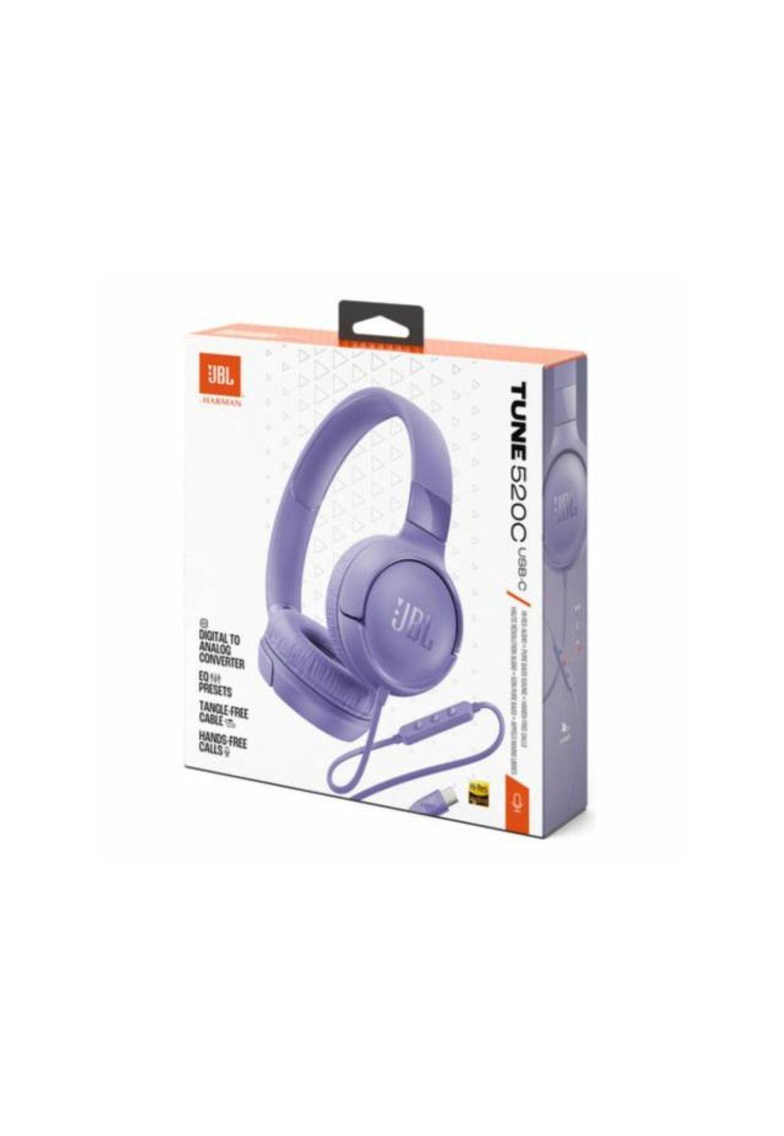 Audífonos JBL Tune 520C Wired USB-C Púrpura-3
