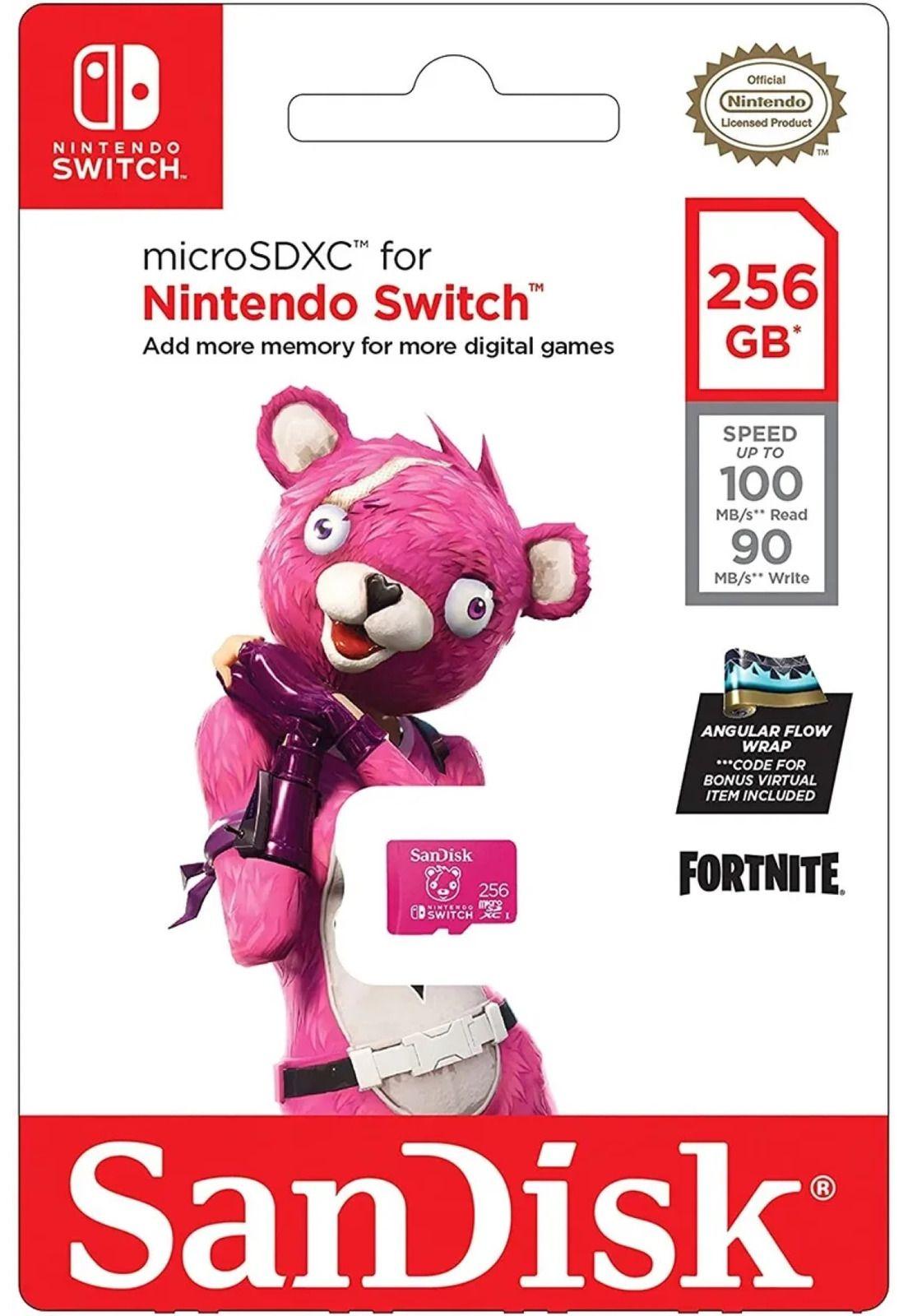 Tarjeta microSD SanDisk para Nintendo Switch 256GB Fortnite-2
