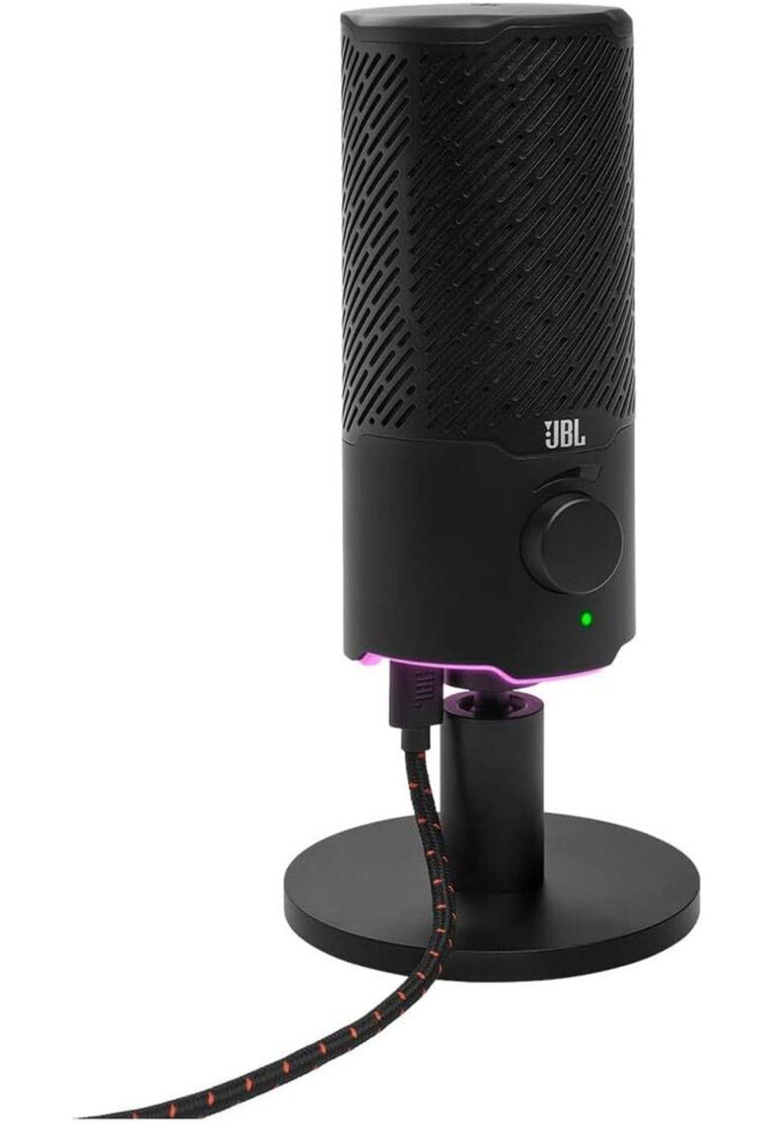 Micrófono Doble JBL Streaming Grabación Juegos USB Negro-3