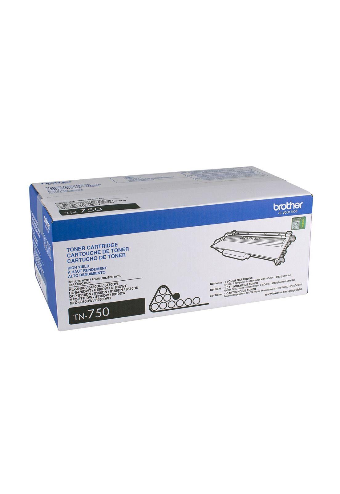 Tóner Brother TN750 de alto rendimiento 8.000 páginas Negro-0