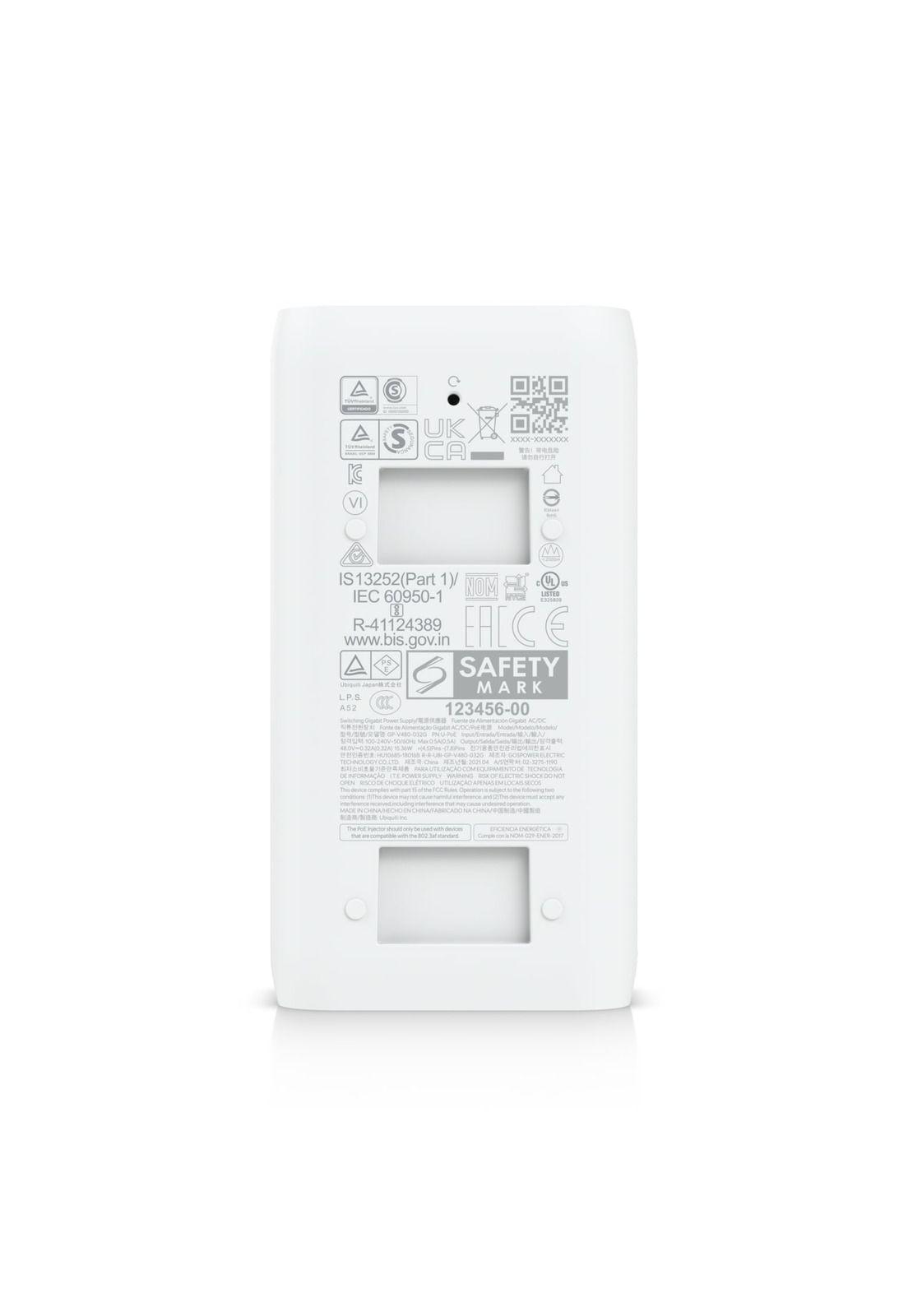 Ubiquiti Adaptador PoE 48V 15W Gigabit U-PoE-6