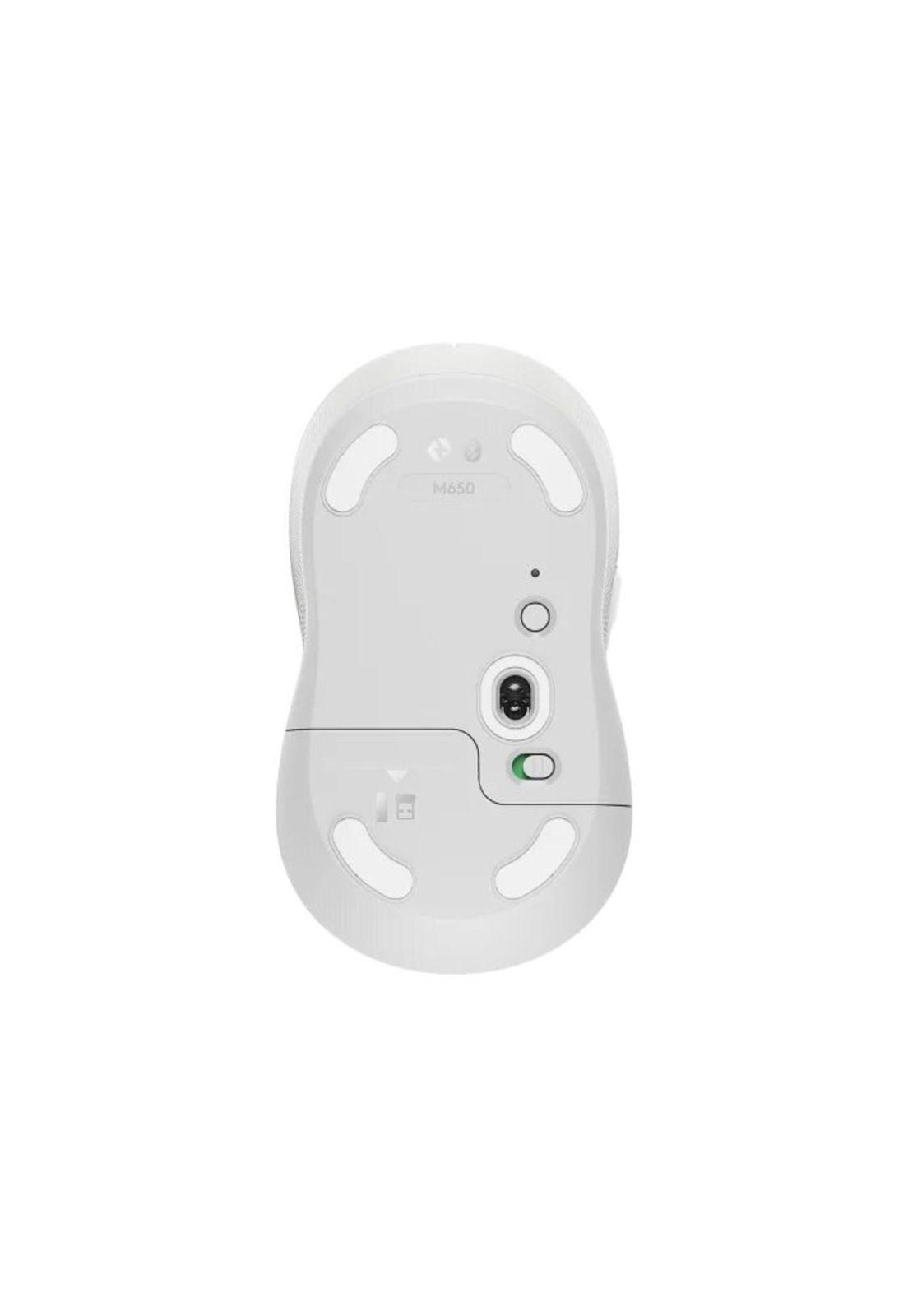 Mouse Inalámbrico Logitech Signature M650 Dongle USB Blanco-4