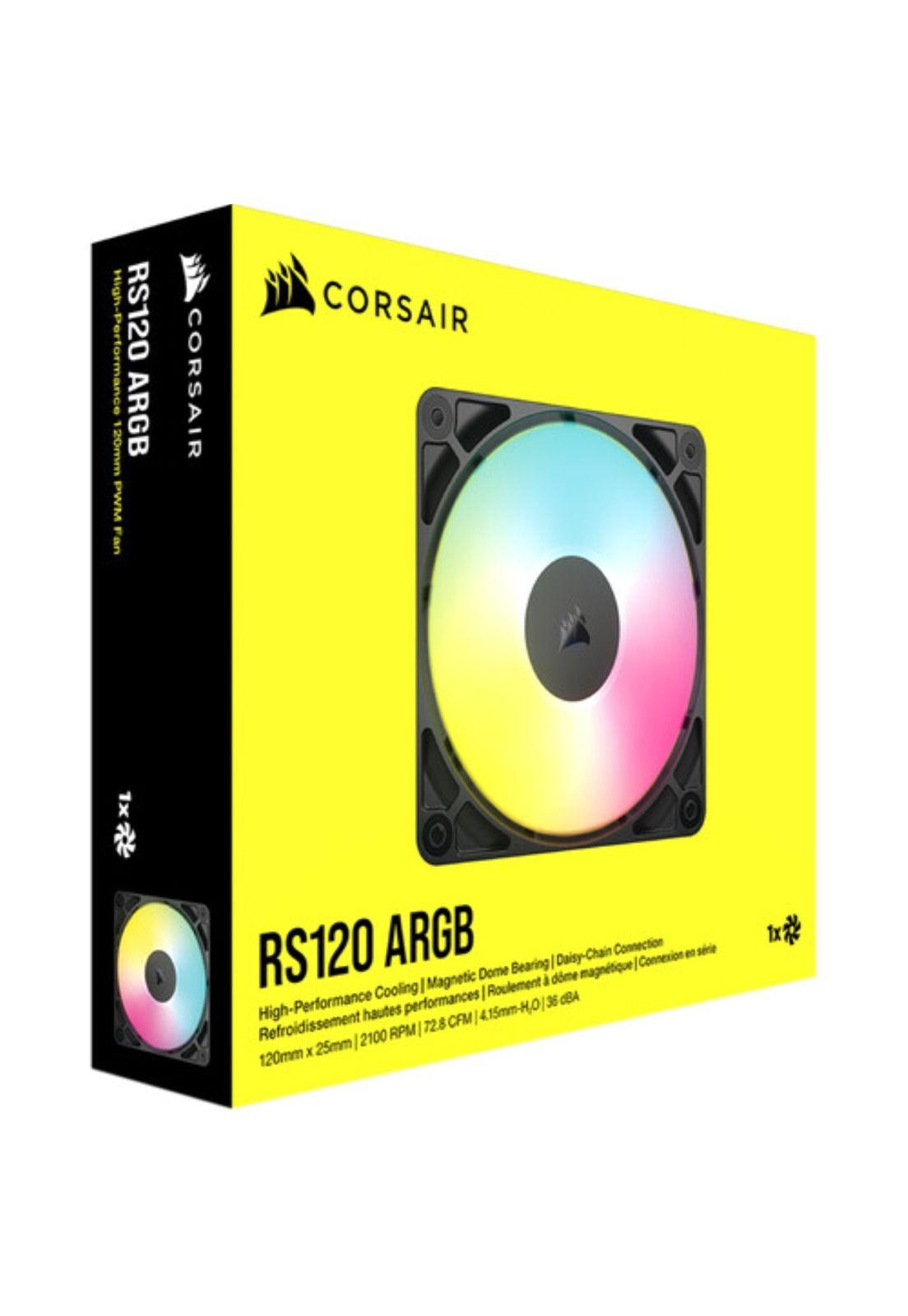 Ventilador Corsair PWM 120mm RS120 ARGB Negro-2