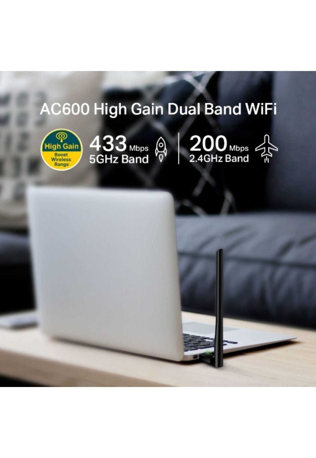 Adaptador TP-Link ArcherT2UPlus AC600 WiFi USB 2.0-2