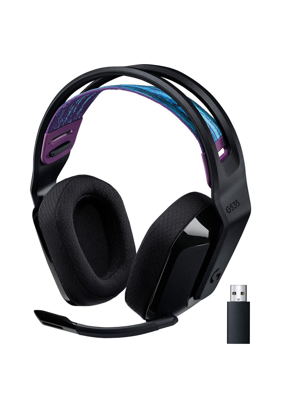 Audífonos Gamer Logitech G535 Lightspeed Dongle USB Negro-0