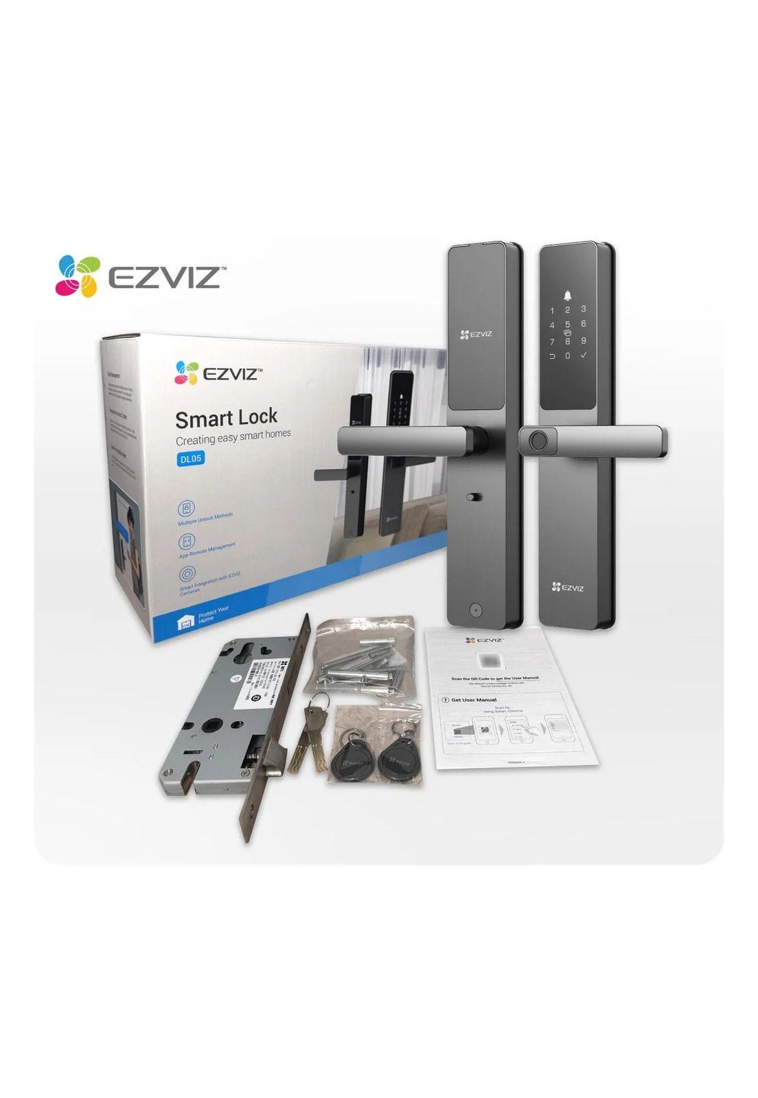 Cerradura Inteligente Ezviz Dl05 Wi-fi Huella Digital Gris Black-2