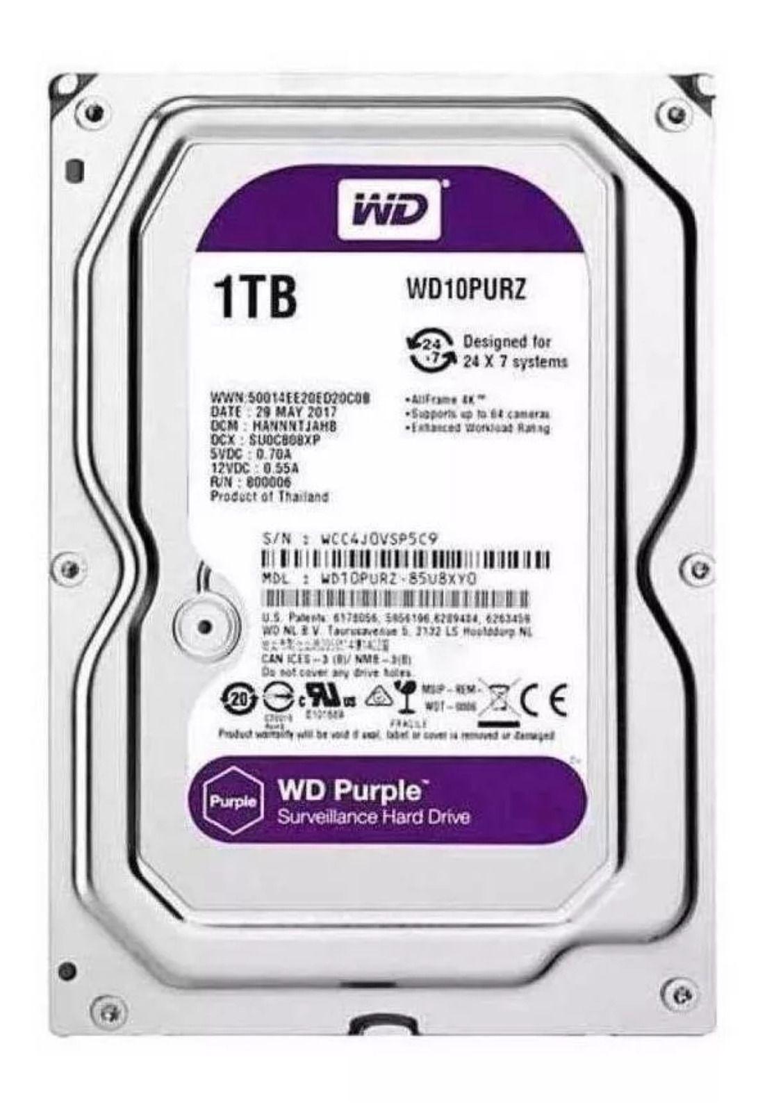Disco duro Western Digital Purple 1TB Sata 5400 RPM 3.5"-2