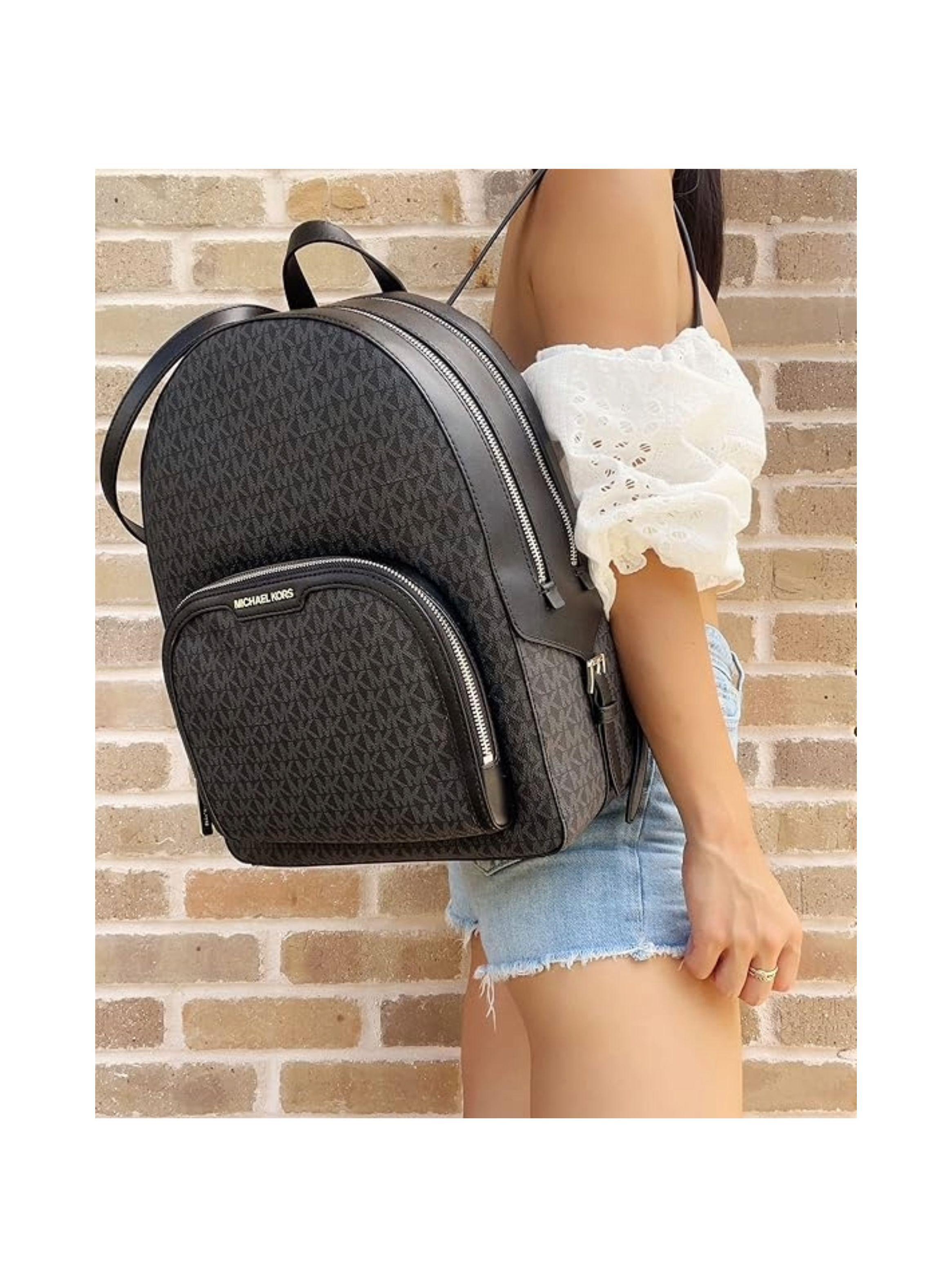 Mochila Michael Kors Jaicee Grande Black Signature Monotem tico-4