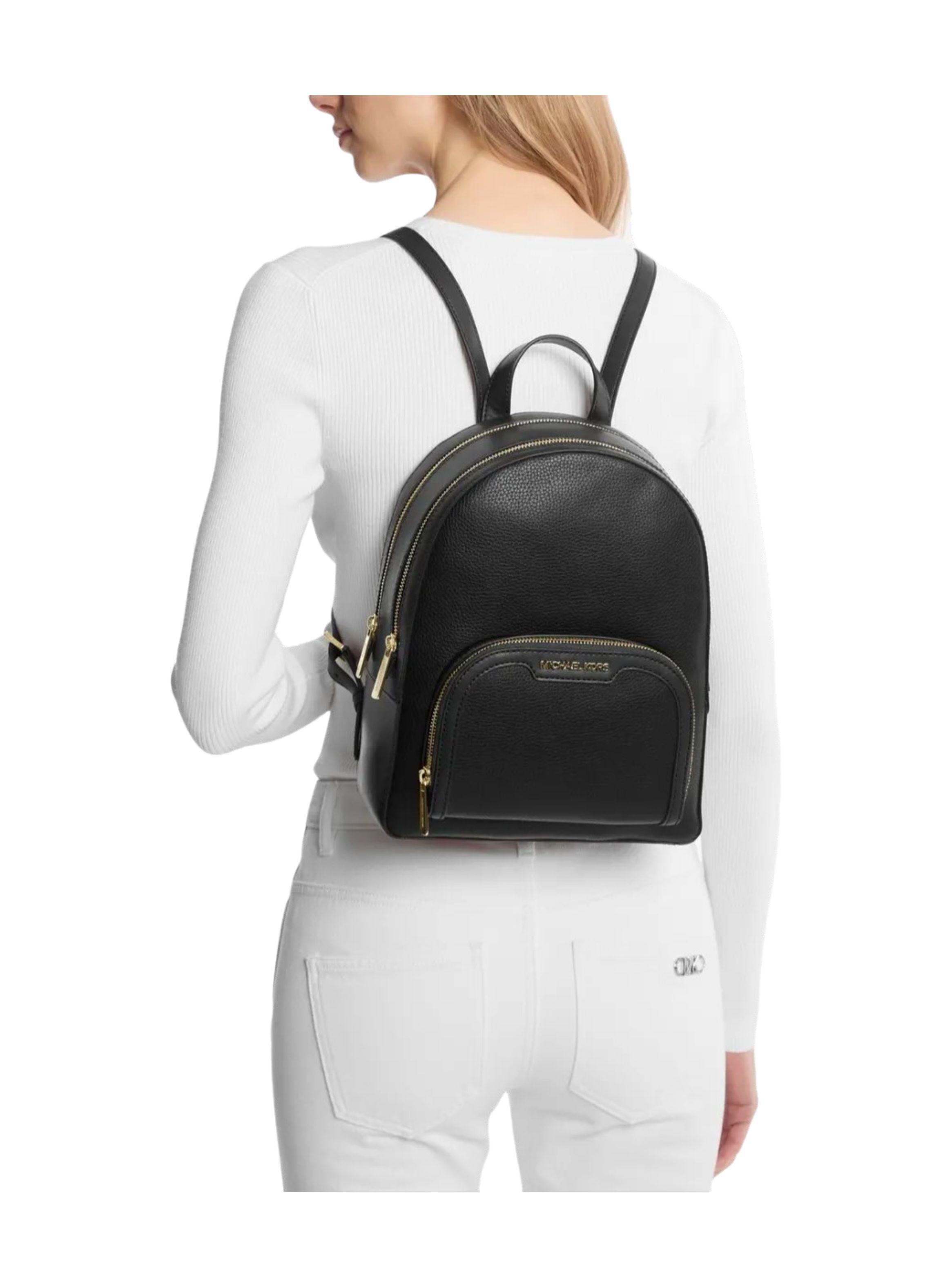 Mochila Michael Kors Jaicee Mediana Leather Negro liso-2